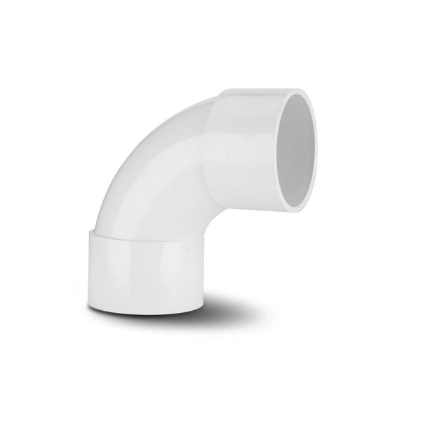 Polypipe Waste Solvent Weld Abs 92.5 Degree Swept Bend White 40mm Ws14W