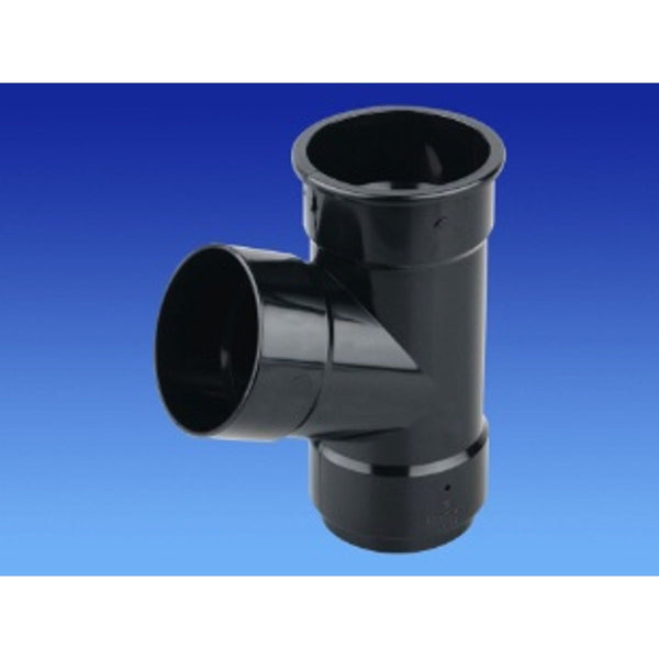 Wavin Osma RoundLine Pipe Branch 67.5 Degree 68mm Black 0T035B
