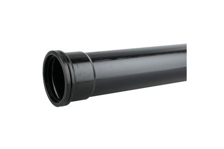 Wavin OsmaSoil 110mm Ringseal Single Socket Pipe 3M 4S043 Black