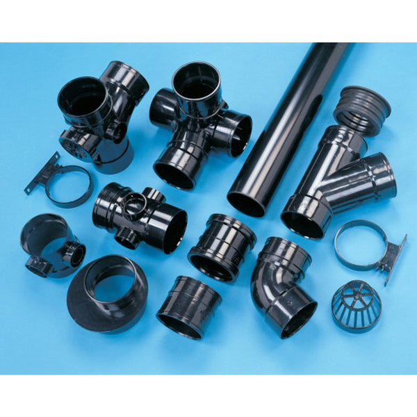 Wavin OsmaSoil 110mm Ringseal Double Socket Coupler (For Repairs) 4S105 Black