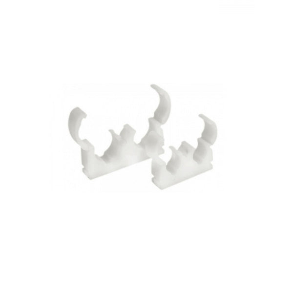 Talon 15mm Double Hinged Pipe Clip White TD15
