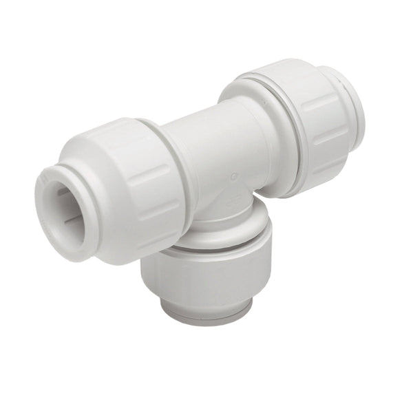 JG Speedfit Equal Tee Push-Fit 15mm White PEM0215W