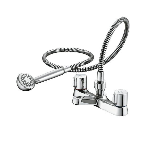 Ideal Standard Alto Bath Shower Mixer with Shower Set Chrome B9675AA.