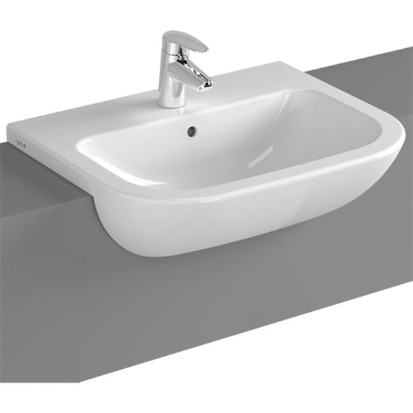 Vitra S20 Semi-Recessed Basin White 550mm 5524B003-0001