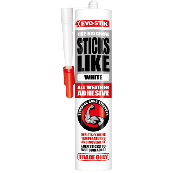 Evo-Stik Sticks Like Trade Only All Weather White Adhesive 290ml
