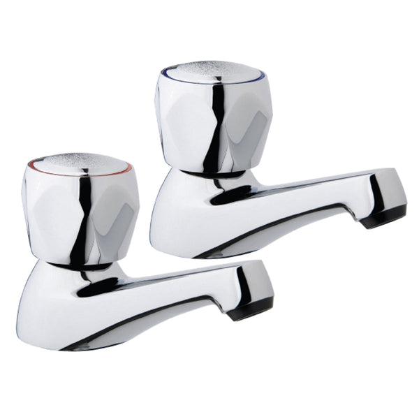 Iflo Base Bath Pillar Taps Chrome 604569