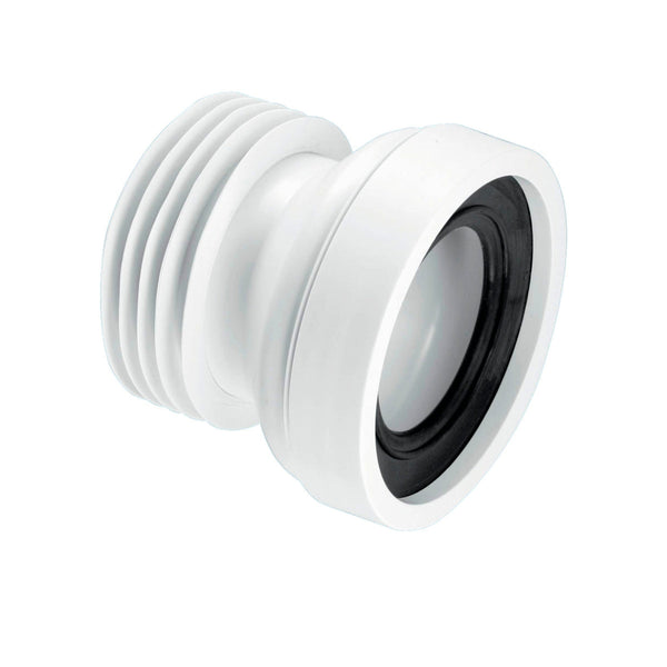 McAlpine Straight Rigid Wc Connector White Wc-Con1