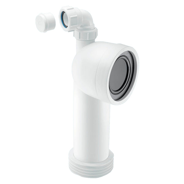McAlpine 90 Degree Bend Adjustable Length Rigid Wc Connector With Vent Boss Wc-Con8V