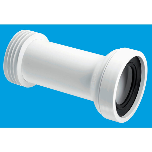 McAlpine Straight Adjustable Length Rigid Wc Connector White Wc-Con2