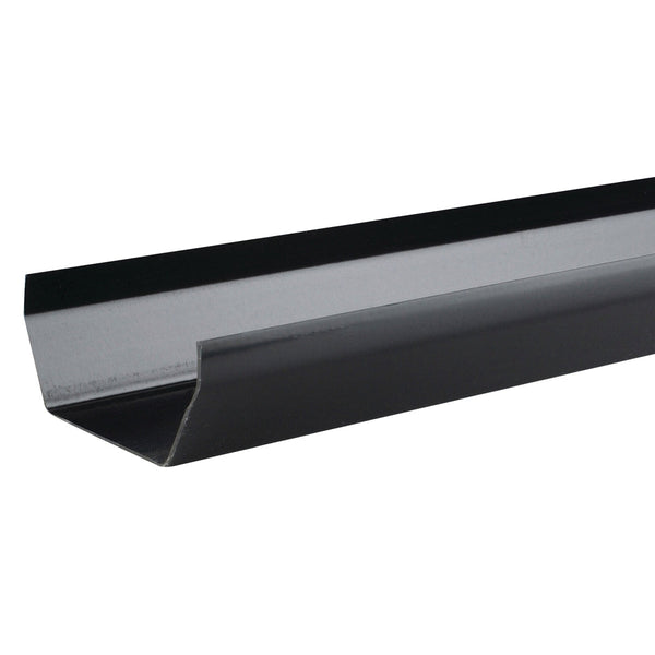 Wavin Osma Squareline Gutter 4 Metre Black 4T874B