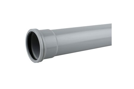 Wavin OsmaSoil 110mm Ringseal Single Socket Pipe 3M 4S043 Grey