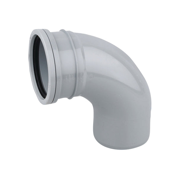 Wavin OsmaSoil 110mm Ringseal Single Socket Bend 87.5 Degree 4S161 Grey