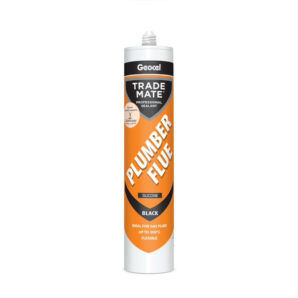 Geocel Trade Mate Plumber Flue Silicone Black 310ml 2902444/C05.