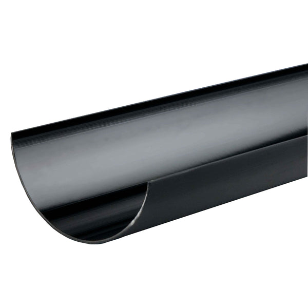 Wavin Osma Roundline Half Round Gutter 4 Metre Black 0T074B