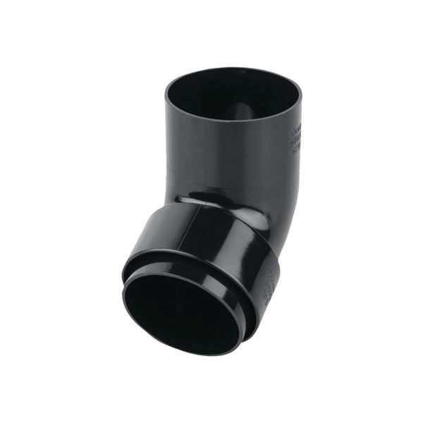 Wavin Osma Roundline Down Pipe Offset Bend Spigot Black 0T026B