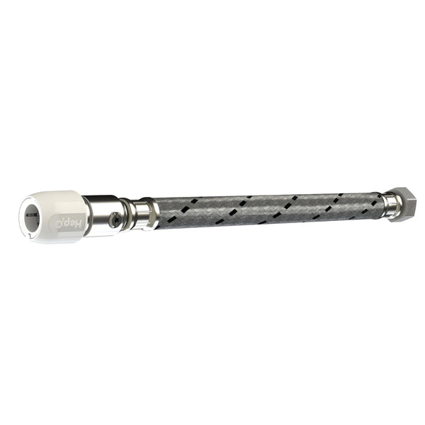Hep2O Flexible Tap Connector 15mm x 1/2in x 300mm Hep2O Brass Service Valve x BSP Nut Braided 2 Pack HD125E/15W