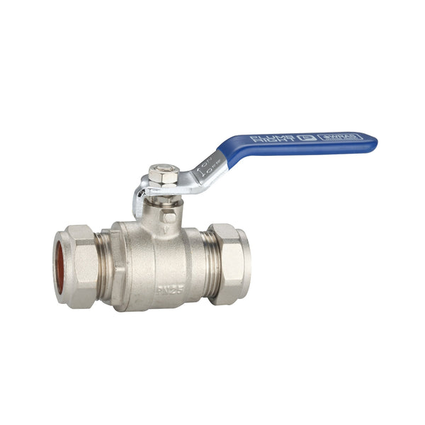 Plumbright Lever Ball Valve for Cold Water (Blue Handle) 22mm PRLBV22BLU