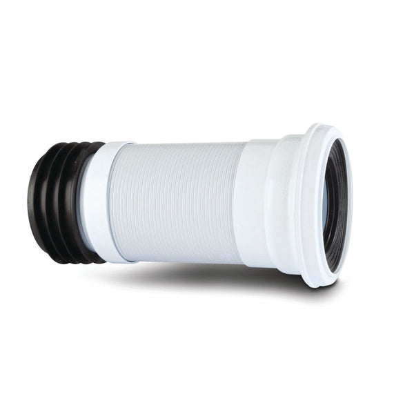 Polypipe Kwickfit Flexible Pan Connector White 110mm Extending 300mm To 600mm Sk57