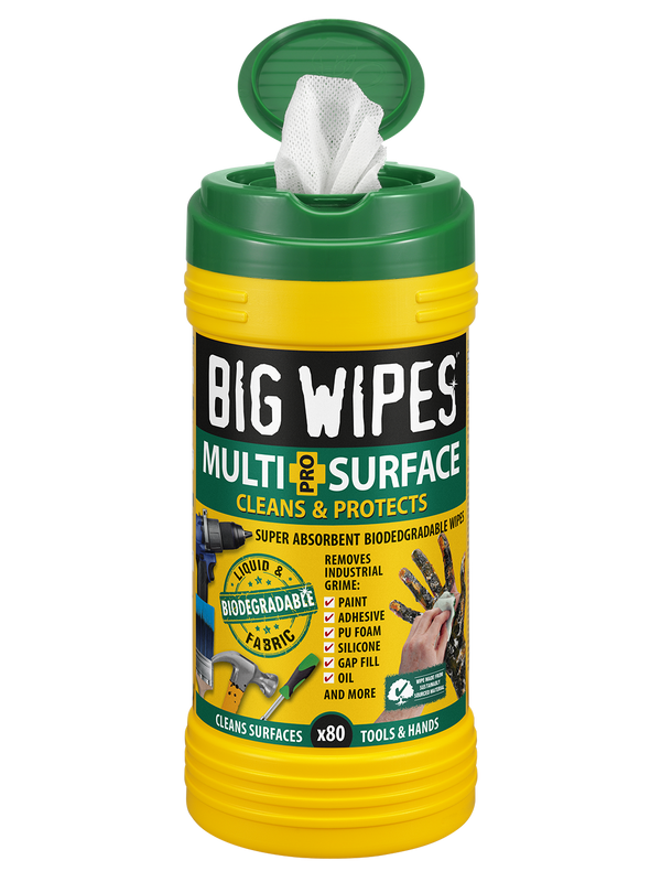 Big Wipes Multi Surface Bio Pro+ Cleaning Wipes (Tub of 80 Wipes) 24400000