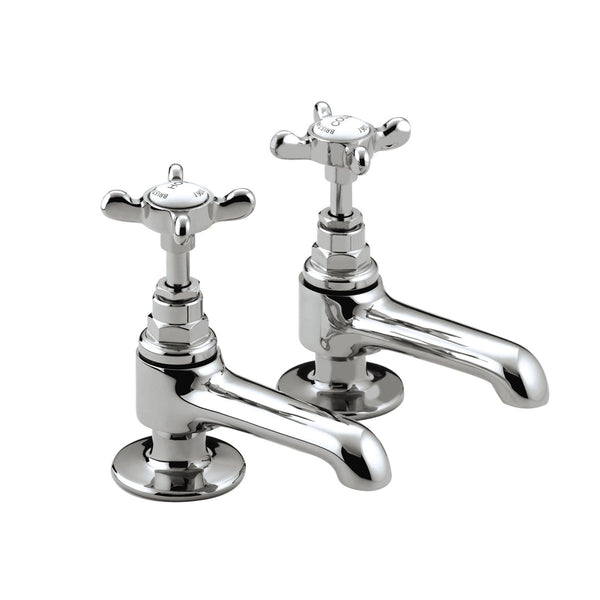 Bristan 1901 Basin Pillar Taps with Ceramic Disc Valves Chrome N 1/2 C CD