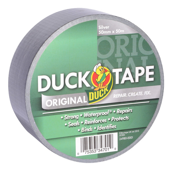 Duck Tape Original Silver 50mm x 50m High Strength Waterproof Gaffer Duct Tape 222226