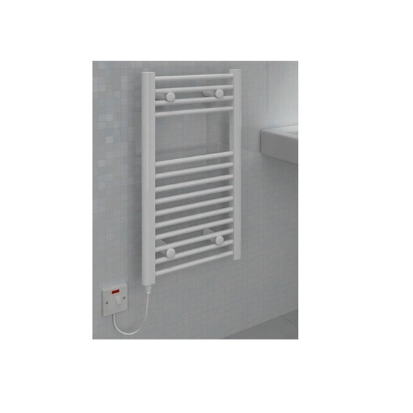Vitellio Straight White Towel Rail 800mm X 400mm