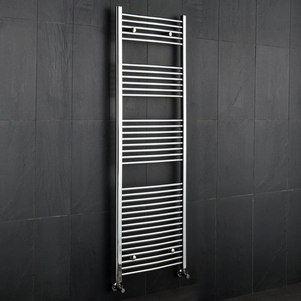 Curved Chrome Towel Rail 1800 x 600 mm