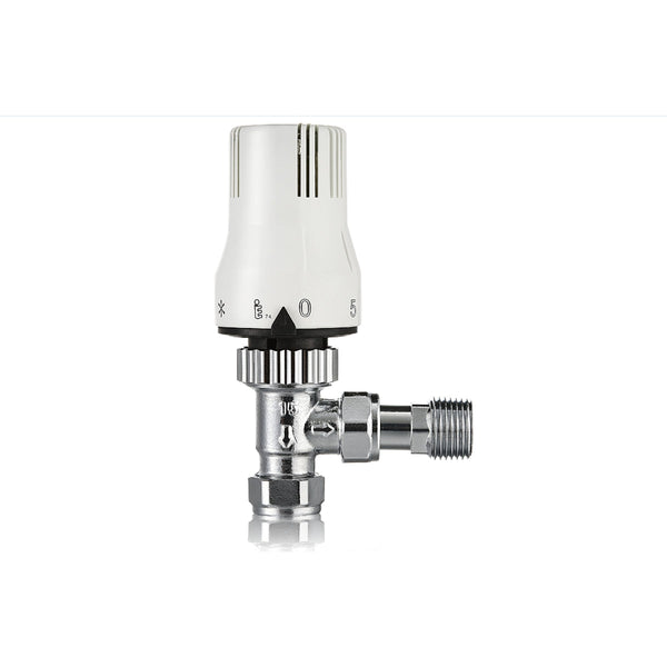 Plumbright Angled Thermostatic Mixing Valve White 15mm X 12.7mm C04167N032B