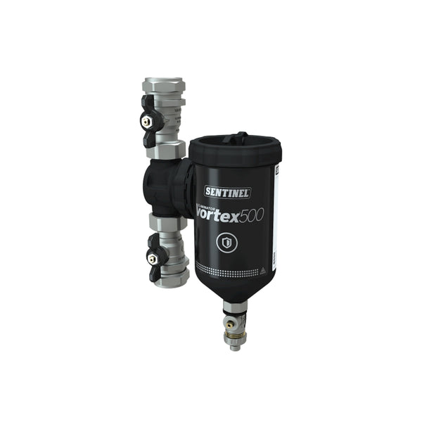 Sentinel Eliminator Vortex 500 22mm Filter with Valves ELIMV500-GRP22-GB