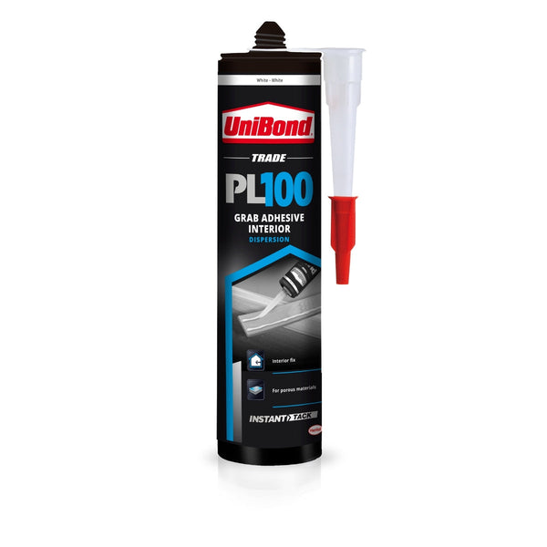 UniBond Trade PL 100 Interior White Grab Adhesive 364g