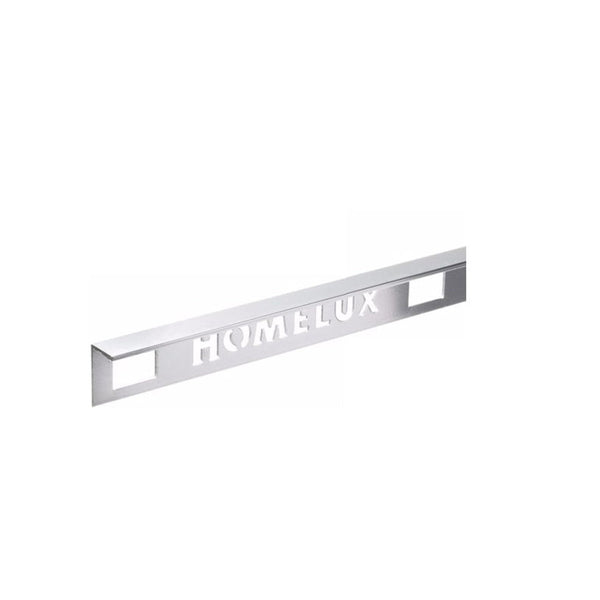 Homelux Straight Edge Profile Silver Effect Tile Trim 12.5mm 2.5m
