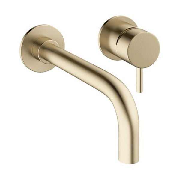 Crosswater MPRO Wall Mounted Basin Mixer 2TH Brushed Brass PRO120WNF