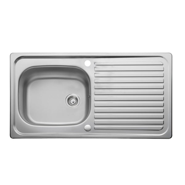 Iflo Stainless Steel Reversible1.0 Bowl Kitchen Sink, Laval Tap & Waste Kit