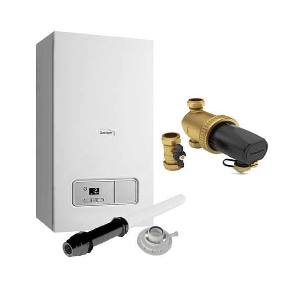 Glow-Worm Ultimate3 30kW Combi Boiler With Vertical Flue, Power Filter And 10 Year Warranty 10021404
