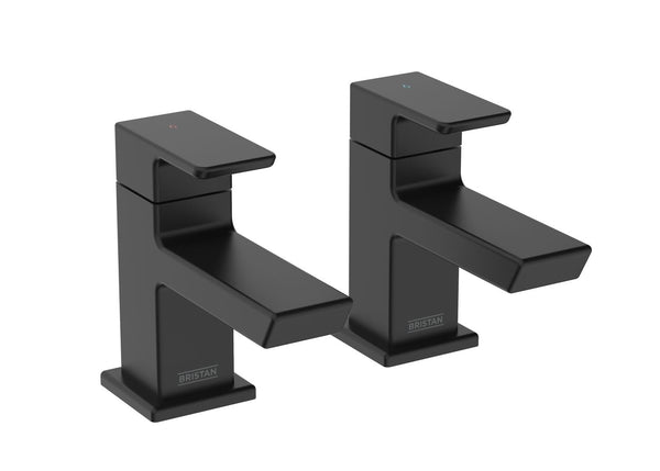 Bristan Cobalt Bath Pillar Taps Black COB 3/4 BLK.