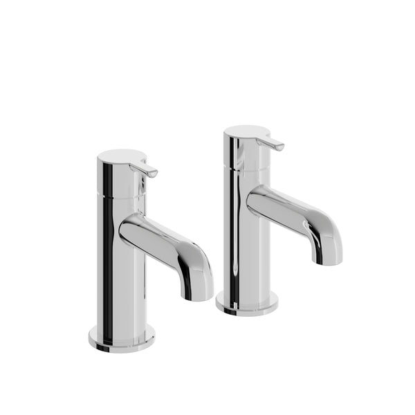 HeritageDartmouth Bath Pillar Taps Chrome TDACC01