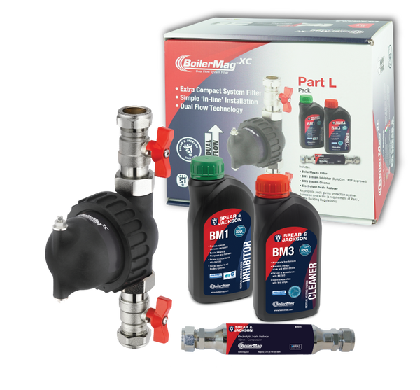 Boilermag XC 22mm Part L Compliance pack (XC Filter, Inhibitor, Cleaner and 15mm ESR) BMXC22/PLCK