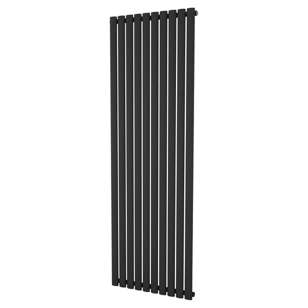 Plumbright Pearl 1800x584mm Textured Anthracite Vertical Oval Tube Designer Radiator PRL1800584A