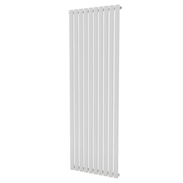 Plumbright Pearl 1800x584mm White Vertical Oval Tube Designer Radiator PRL1800584W