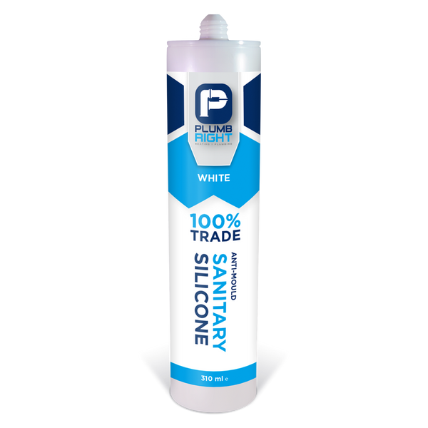 Plumbright Anti-Mould Sanitary Silicone Sealant 310ml White PRSEALWHT