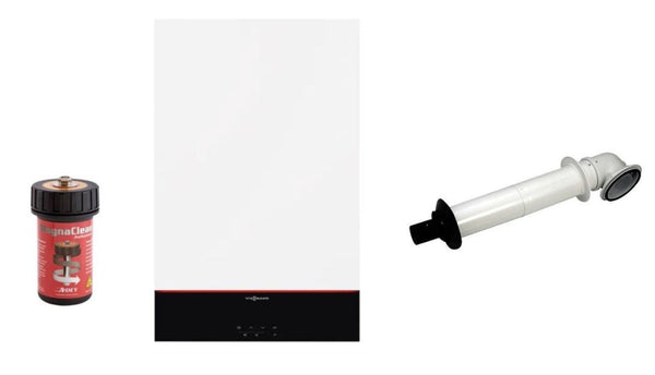 Viessmann Vitodens 100 W 26KW Combi Boiler Vertical Flue and Adey Filter VMN050VPK6
